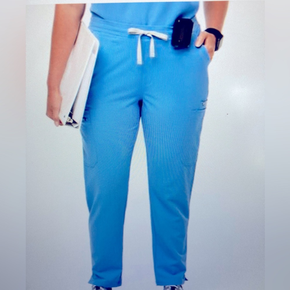 Figs Yolanda Skinny Scrub Pants Ceil Blue Medium Petite